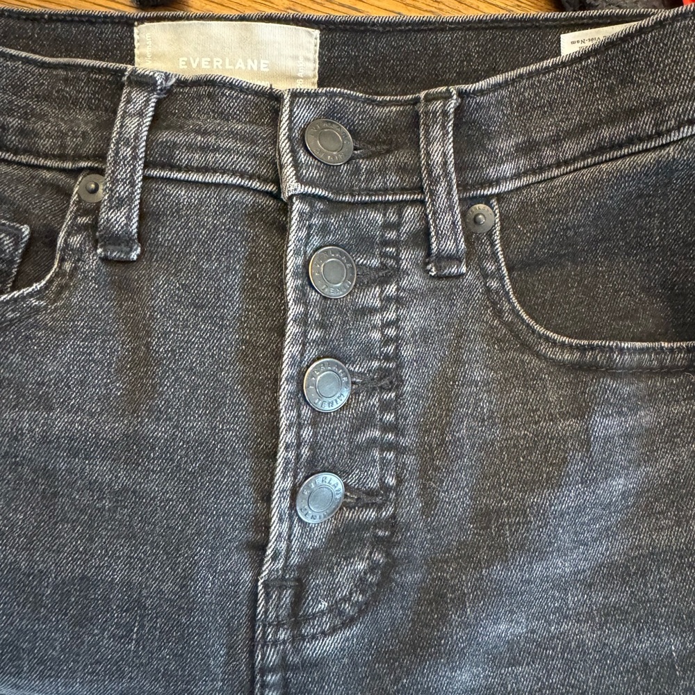 Everlane Charcoal Button Fly Jeans